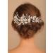 Denifery Opal Wedding Hair Comb Silver Rhinestones Opal Crystal Vintage Bridal Hair Clips with 2PCS Hair Pins for Brides and Bridesmaids