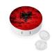 Old Grunge Albania Flag Contact Lens Travel Kit Portable Cute Contact Box with Mirror for Daily Outdoor