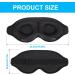 3D Contoured Cup Sleep Eye Mask for Men Women - Adjustable Strap, Molded Night Blindfold for Travel & Meditation - Black - Buy Online on GoSupps.com