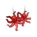 Feyley earrings eight-armed octopus earrings resin drop drops punk hip-hop night club style statement jewelry gift for women and girls red