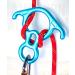 EMMRAGNO 50KN Rescue Figure 8 Descender - Large Bent-Ear Belaying Device | Aluminium Alloy Rappelling Device in Blue - Buy Online on GoSupps.com