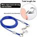 10ft Dog Tie Out Cable with 15" Spiral Ground Stake Spike for Small to Medium Dogs Up to 60 lbs for Playing Camping Outdoor Yard and Backyard in Ground (Blue) - Buy Online on GoSupps.com