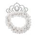 Beavorty pearl beads hair tie elastic hair tie little girl hair ties pearl crown hair ties girls hair ties ponytail holder pearl hair tie plastic child elasticity hair accessories