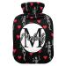 Individual skeletal heat bottle for Valentine's Day with reference personalized hot water bottles for pain relief individual hot water pocket warm water bed warmers for warm and cold compress 2 l