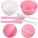 Vaguelly Bol de M lange Silicone pour Masque Facial Souple Applicateur Compact pour Usage Domestique et Voyage Ensemble DIY de Rose et Blanc - Buy Online on GoSupps.com