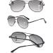Koosufa Men's Pilot Progress Reading Sunglasses - UV Protection Multifocus Spring Hinge Black & Gray (1.5x) - Buy Online on GoSupps.com