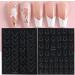 Airbrush Nail Stencils - French Star Heart Bear Butterflies Decals | DIY Nail Designs Stickers - Buy Online on GoSupps.com