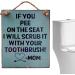 Funny Wooden Wall Sign for Bathroom - If You Pee on the Seat I Scrub it with Your Toothbrush! - Geruwam Blue Art Decor - Buy Online on GoSupps.com