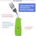 Weighted Adaptive Spoon and Fork Set for Easy Independent Eating - Green Fork (Right Hand) | EZ Assistive Utensils for Hand Tremors - Buy Online on GoSupps.com