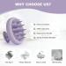Aimike Silicone Scalp Massager Brush - Exfoliate, Cleanse, and Stimulate Hair Growth - Lilac Purple - Buy Online on GoSupps.com