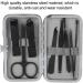 Fingernail Scissors 2 Color 8 in 1 Mini Nail Kit Travel Manicure Kit Stainless Steel Nail Clippers Set Nail File Nail Manicure Kit (Black) - Buy Online on GoSupps.com