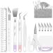 13 Pcs Vinyl Weeding Tools Stainless Steel Plotter Accessories HTV  Precision Carving Craft Hobby Knife Kit +1 Piece Storage Bag  Silhouettes  Cameos  DIY Art Work Cutting Scrapbook