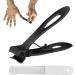 German Nail Clippers for Men Thick Nail Clippers - Stainless Steel Nail Clippers Wide Mouth Nail Clippers with Ergonomic Bevelled Head Metal Nail File Black - Buy Online on GoSupps.com