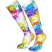 Rainbow Paint Splash Tie Dye Compression Socks for Men & Women - 15-20 mmHg | Perfect Support for Running & Cycling - Buy Online on GoSupps.com