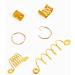 120 Pieces Aluminum Hair Coil Dreadlocks Hair Braid Rings Dreadlocks Metal Hair Cuffs Hair Braiding Beads for Hair Accessory (Gold and Silver) - Buy Online on GoSupps.com