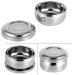 Men's Wet Shaving Soap Mug Bowl - Silver Metal Face Cleaning Tool with Lid for Ultimate Grooming Experience - Buy Online on GoSupps.com
