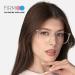 Shop Firmoo 2.5x Blue Light Filter Reading Glasses - Anti-UV Reflective Stylish Transparent Pink for Men & Women - Perfect Visual Aid - Buy Online on GoSupps.com