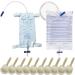10 pieces condom catheter external + 2000ML urine bag + 500ML leg bag urine drainage bag (30mm / 1.18inch) 500 + 2000ML-30MM