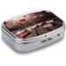 Valentine's Day Pill Box - Decorative 2 Compartment Portable Pill Organizer | Metal Medicine Case for Pocket & Purse - Buy Online on GoSupps.com
