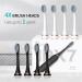 Sonic Electric Toothbrush USB Rechargeable with 4 Heads, 6 Modes & Timer - IPX7 Waterproof for Adults & Kids (Black) - Buy Online on GoSupps.com