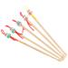 Didiseaon 5pcs Bamboo Doll Head Ear Cleaners Cute and Practical Ear Wax Remover Tool for Personal and Family Use Skid-Resistant Design for Easy Cleaning Random Color