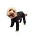 Trouser Suit Waterproof Dog Rain Coat Onesie Black (18 inch)