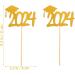 BESTonZON 10 Pack 2024 Graduation Cupcake Toppers Glitter Graduation Cupcake Picks 2024 Grad Cap Graduation Theme Party Cupcake Decorations - Buy Online on GoSupps.com