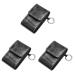 JECOMPRIS 3ST shockproof case -carrier bag oximeter bag leather bag Oximeter pocket made of leather -pocket finger clip Storage bag sleeve protective bag protective cover 8.5x5.8cmx3pcs