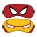 2 pcs Superhero Eye Mask ATVOYO-Spider-Man Eye Mask 3D Printed Cartoon Eye Mask with Elastic Strap Soft Fluffy Sleep Hood Boys Girls Children Sleep Travel Eye Mask