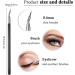 Lusofie 3pcs Eyeliner Brush Set - Professional Eye Makeup Brushes for Angled Eyeliner, Concealer, and Beveled Eyebrows - Buy Online on GoSupps.com