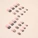 24Pcs Black Butterfly Square Press On Nails | French Tips with Removable Glue | Artificial Glitter Fake Nails for Women and Girls - Buy Online on GoSupps.com