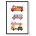 Shop Heaven Sugar Premium Wall Pictures Set for Kids - A4 Children's Room Decor | Vehicle & Fire Engine Posters - Buy Online on GoSupps.com