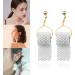 kaixinbukaixin Pearl Toilet Paper Ear Hooks 3D Paper Earrings Roll Ear Drops Jewellery Gifts Gold + White - Buy Online on GoSupps.com