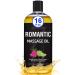 New Romantic Massage Oil for Massage Therapy & Couples Massage - Big 16oz Bottle - Massage Oil That Relaxes The Body & Mind - Sensual Blend of Almond, Jojoba, Rose Geranium, Bergamot, & Vitamin E
