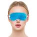 Cooling Eye Mask GLAMZA Reusable Hot Cold Gel Bead Eye Mask for Dark Circles Puffy Eyes Migraine Headache - Blue