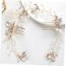 Angoily Bride Hair Braiding Hair Comb Pearl Headpiece for Wedding Gold Hair Comb Floral Hair Clips Bridal Hair Pin Rhinestone Hair Clip Bridesmaid Twist Flower Alloy Material - Buy Online on GoSupps.com