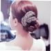 DOITOOL 1pc Wedding Hairpin Bridal Headpiece Diamond Hair Clip Pearl Diamond Headpiece Mothers Day Side Combs Silver Hair Clips Bridal Tiara Hair Comb Pin Rhinestone Bride Leaves Headgear - Buy Online on GoSupps.com