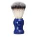 Handmade Shaving Brush Men's Barber Brush with Blue Handle Professional Grooming Brush for Beauty Salon