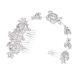 FRCOLOR Bridal Wedding Hair Comb Comb Floral rhinestone pin bride Rhinestone Headband Hair Comb