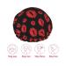 Red Lip Kiss Luxury Shower Cap - Waterproof & Reusable with Adjustable Elasticized Hem for Long Hair - Color 4 - Buy Online on GoSupps.com