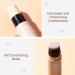 Erinde Contour Foundation Stick with Brush | Highlighter Bronzer Pen | Waterproof Longwear Makeup in #03 High Gloss White and #04 Contouring Color - Buy Online on GoSupps.com