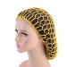 Minkissy 2Pcs Sleeping Hair Nets - Crochet Long Hair Snood Turban for Women & Girls | Red & Yellow - Shop Internationally! - Buy Online on GoSupps.com