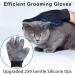 Dog Grooming Glove/Pet Brush Glove Hair Removal Mess-free Grooming with 260 TipsDog Cats Rabbits & Horses with Long/Short/Curly Hair (Blue Right Hand) - Buy Online on GoSupps.com