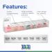 GMS Weekly Pill Organizer - 7-Day Pill Case for Vitamins Supplements & Medication - Travel-Friendly with Secure Latches - Clear Design for Daily Use - Buy Online on GoSupps.com