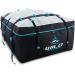 Car Rooftop Cargo Carrier Bag XXL: 6 Suitcase Universal Car Top Carrier Without Roof Rack - Car Topper Luggage Carrier Waterproof - Car Roof Bag - Luggage Rack SUV -6 Hooks,Mat,Storage Roof Cargo Bag