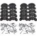 20pcs Rubber Heel Plates Shoe Repair Pads with Nails - Black - Buy Online on GoSupps.com