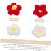 Cabilock 10pcs Hairpin Accessories Hair Pin Plush Yarn Crocheted Puff Flower Child Wedding Supplies Bow Tie Assorted Color 2 4X4cm - Buy Online on GoSupps.com