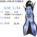 DIPUKI Kids Snorkeling Gear - Adjustable Swim Flippers L/XL (US 1-4 EU32-36) BLUE/WHITE - Buy Online on GoSupps.com