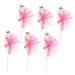 ibasenice Christmas Decor 6pcs Cake Toppers Food Decor De Bautizo Para Ni o Cake Decorations Wedding Party Christmas Food Picks Sticks Holidays Cupcake Picks Animal Gauze Skirt Beautiful