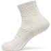 TSLA Diabetic Crew Socks 3 Pairs - Men & Women, Loose Fit, Non-Binding, Breathable Cotton - Beige/Medium - Buy Online on GoSupps.com